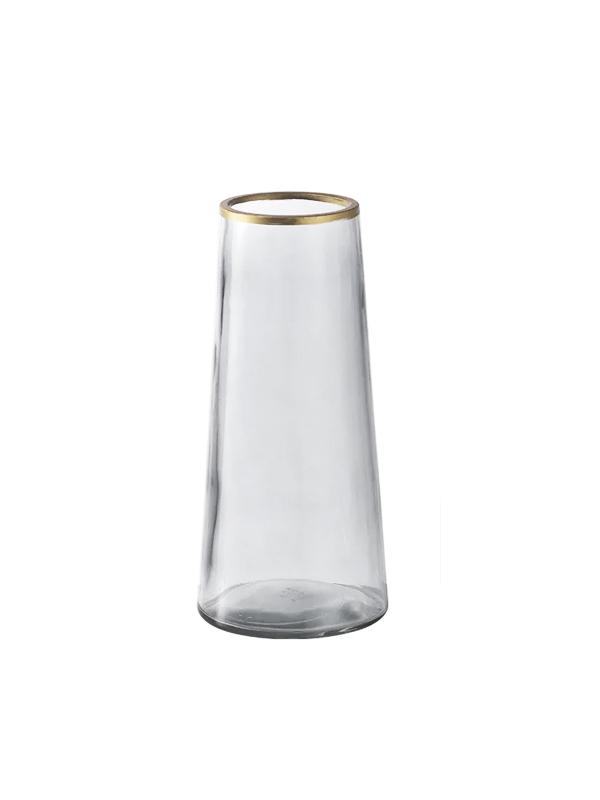 Transparent crystal flower vase
