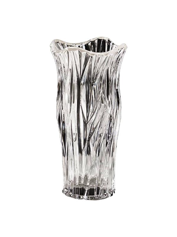Elegant Wavy Crystal Vase