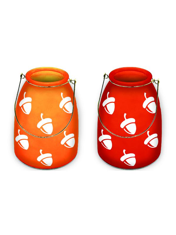 AUTUMN - Walnuts Glass Handle Vases