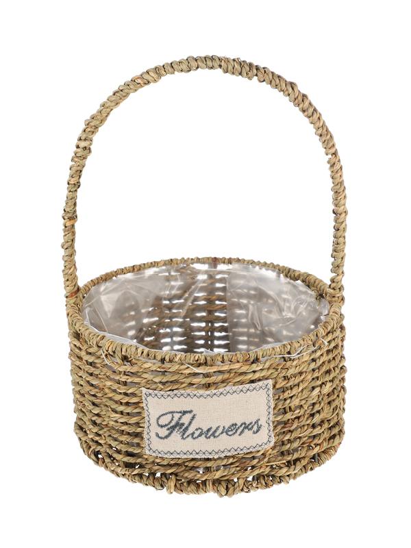 Retro Pastoral Style Woven Straw Basket