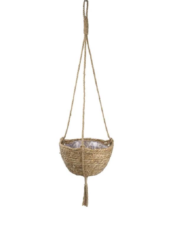 Hand-woven hanging pot